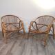 Deux fauteuils en rotin