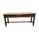 19th century country farmhouse table in walnut and pine, with 3 drawers