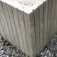 Table basse design en travertin années 70