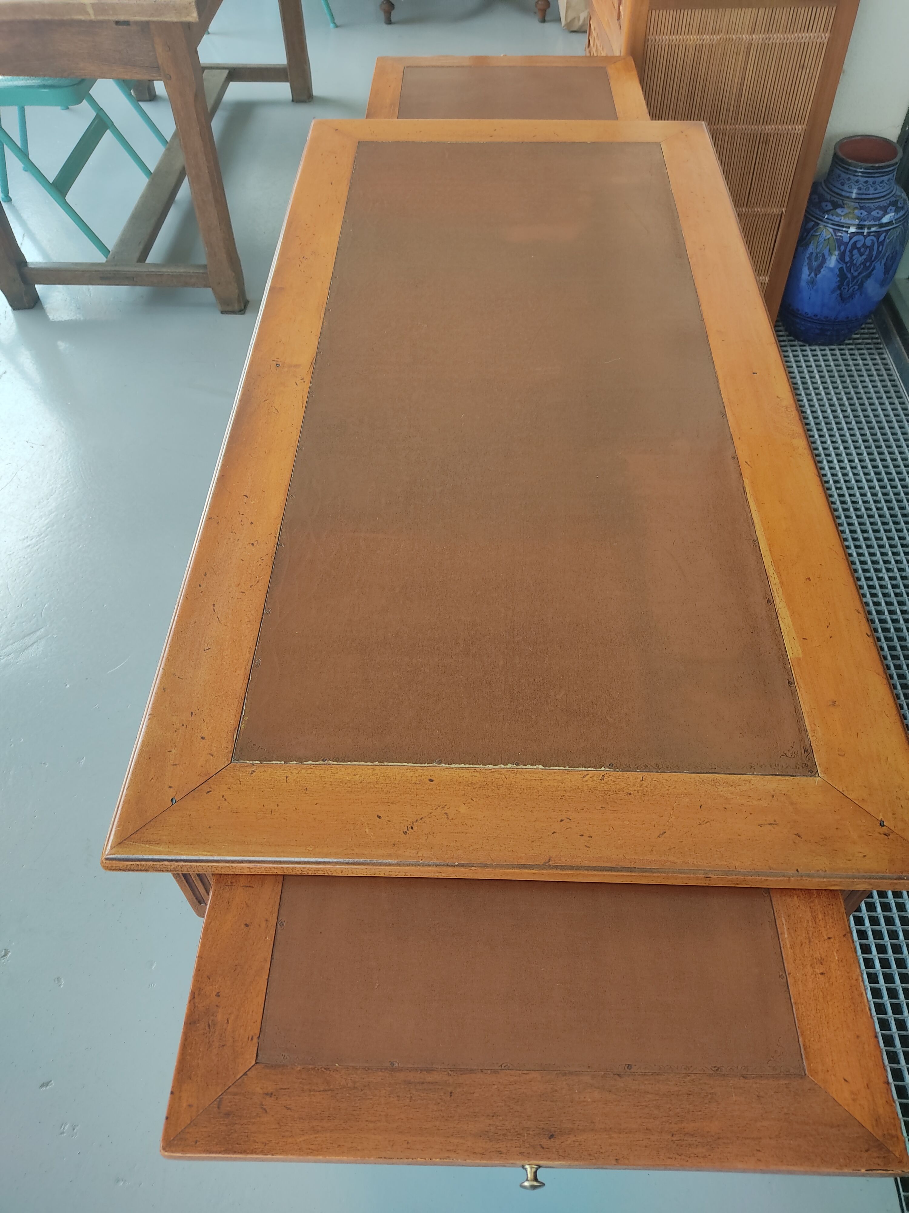 Double-sided wooden desk empire style