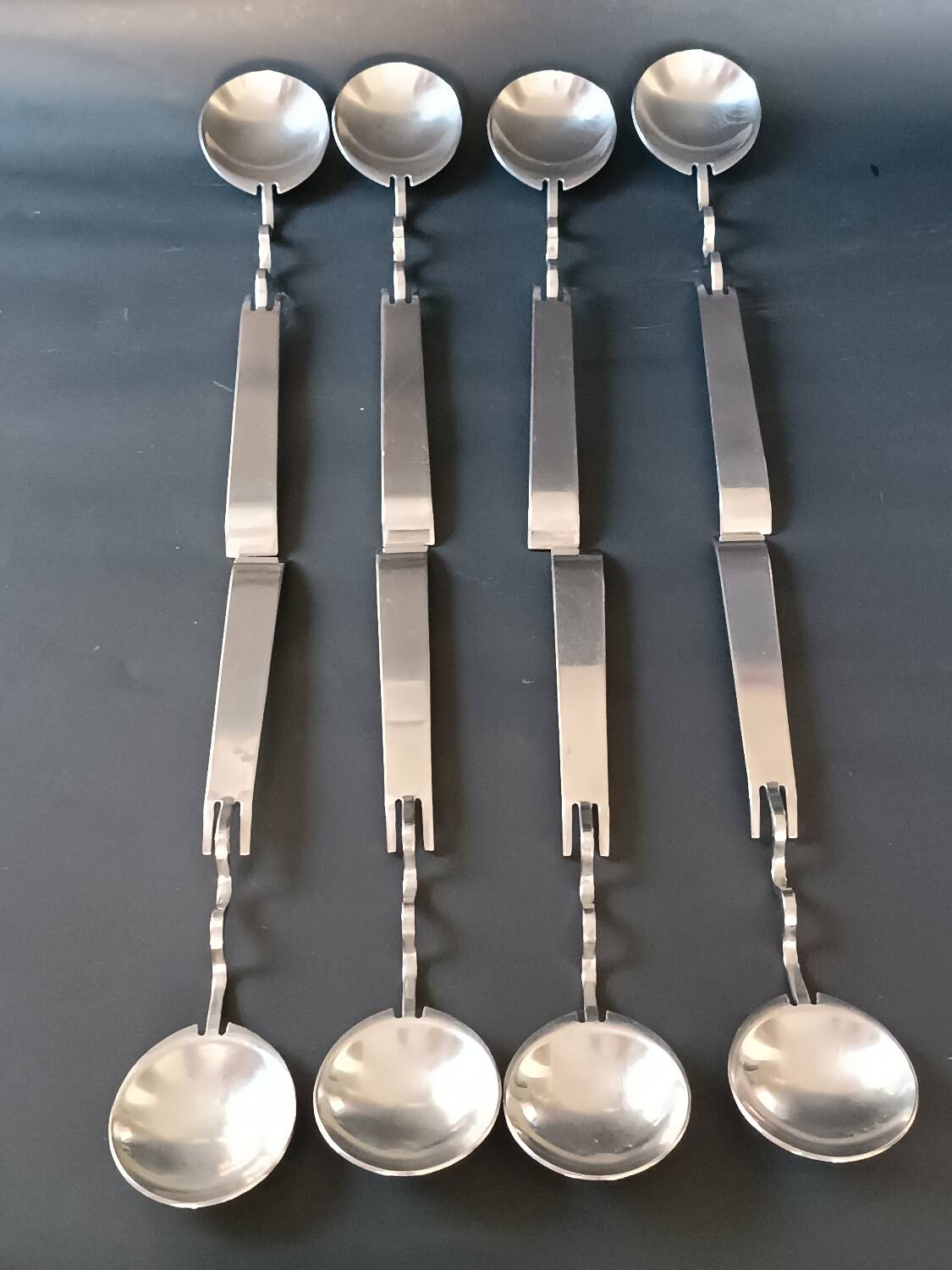 Eight Sculptura spoons by Lino Sabatini for Rosenthal 1990