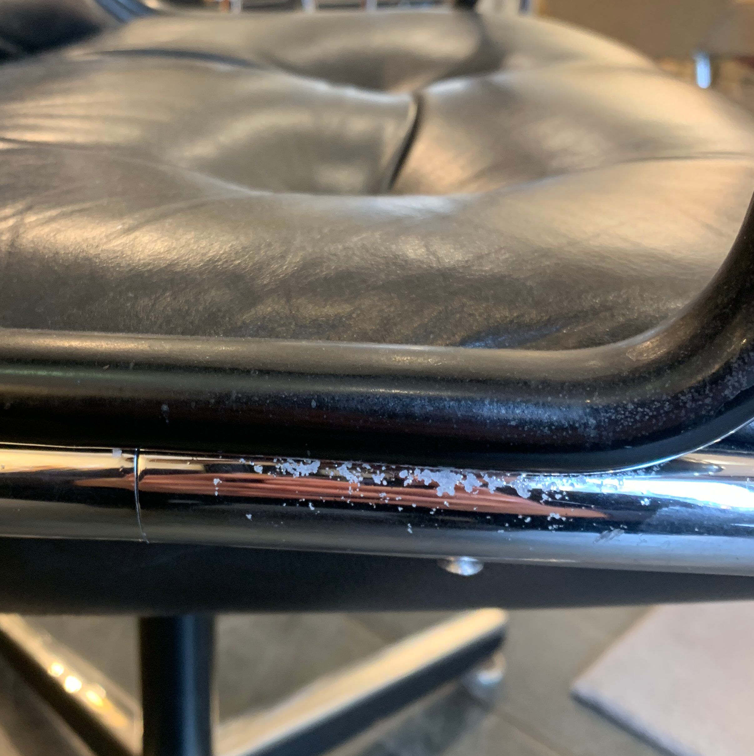 Armchair executive chair Pollock 1st edition 1965 - black leather