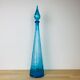 2 Italian Empoli decanters 66 cm mouth-blown glass