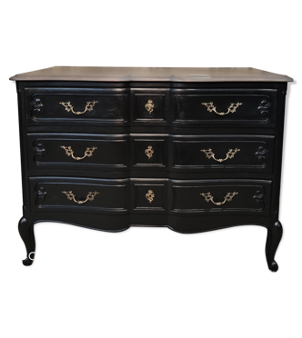Commode ancienne patinée noire