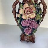 Art Nouveau Pair of Barbotine Vases France