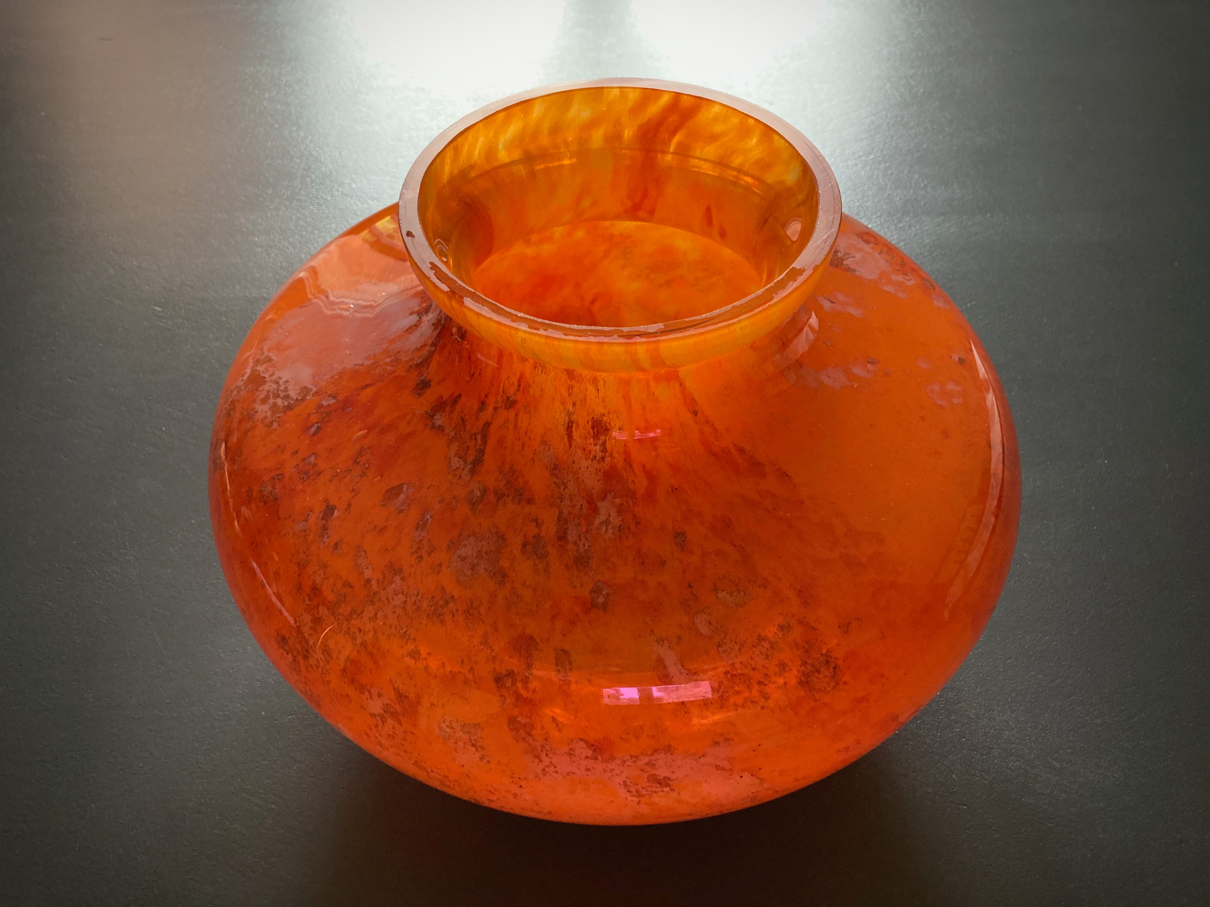 Large art-deco vase le lorrain glassware Daum Nancy 1925