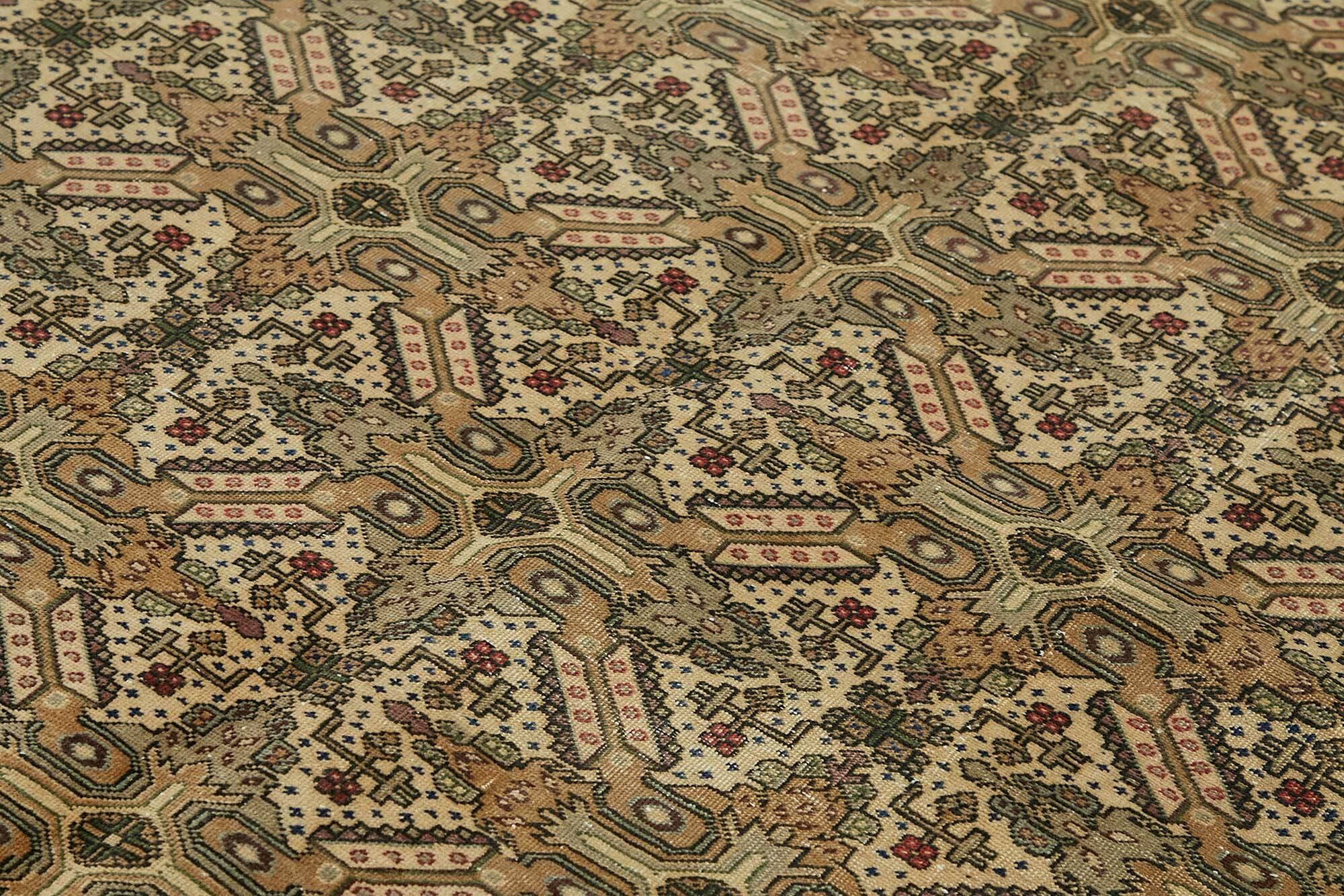 Turkish Wool Vintage Kayseri Rug 194 cm x 290 cm
