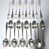 Set of 20 cutlery DEETJEN 100 modernist 1960 - 10 forks and 10 spoons 18.5cm