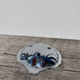Silver metal shell butter dish
