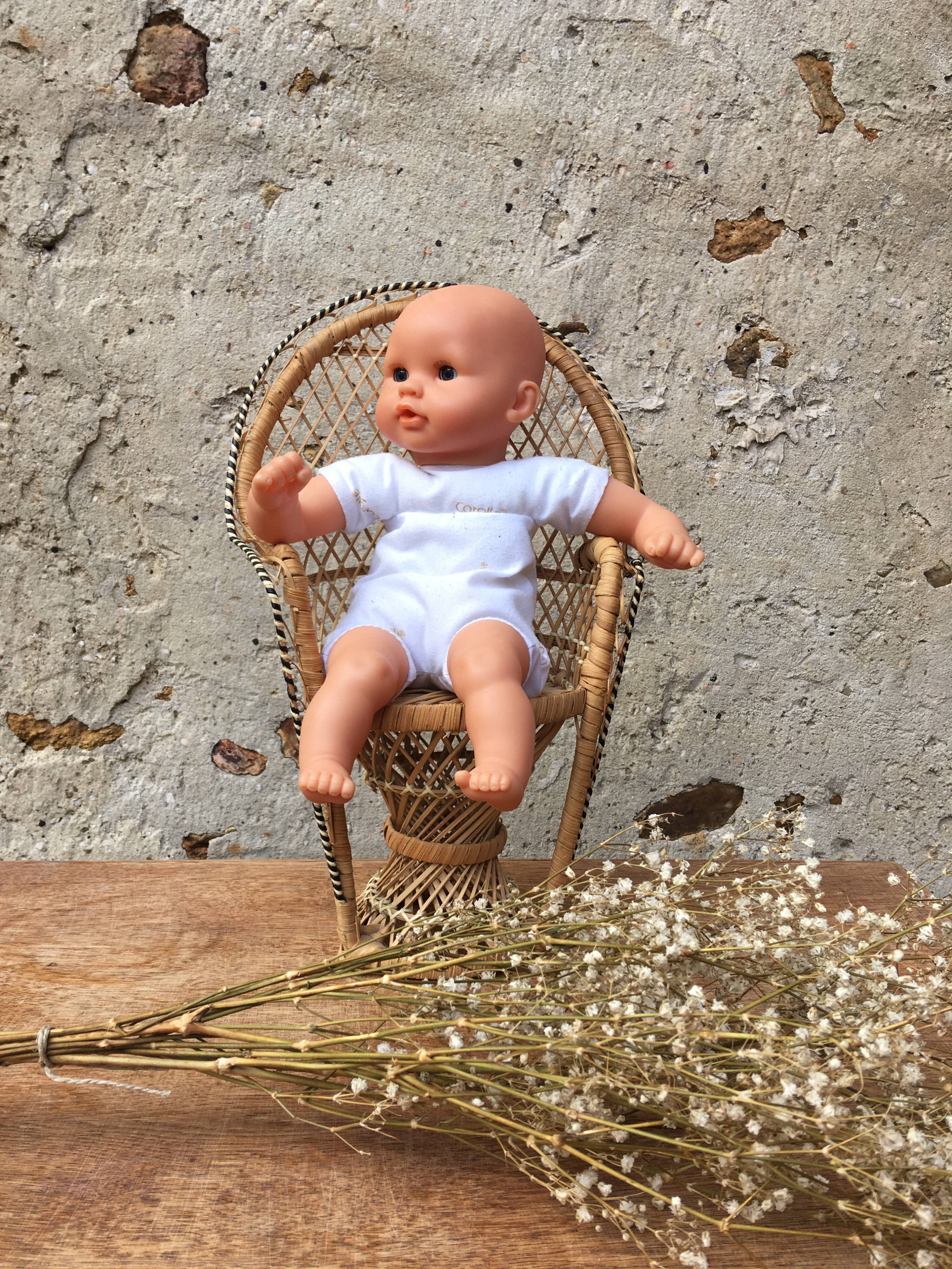 Fauteuil Emmanuelle miniature en rotin