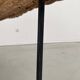 Table basse osier tressé et métal 1960