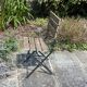 Chaise de jardin pliante bois et fer forgé
