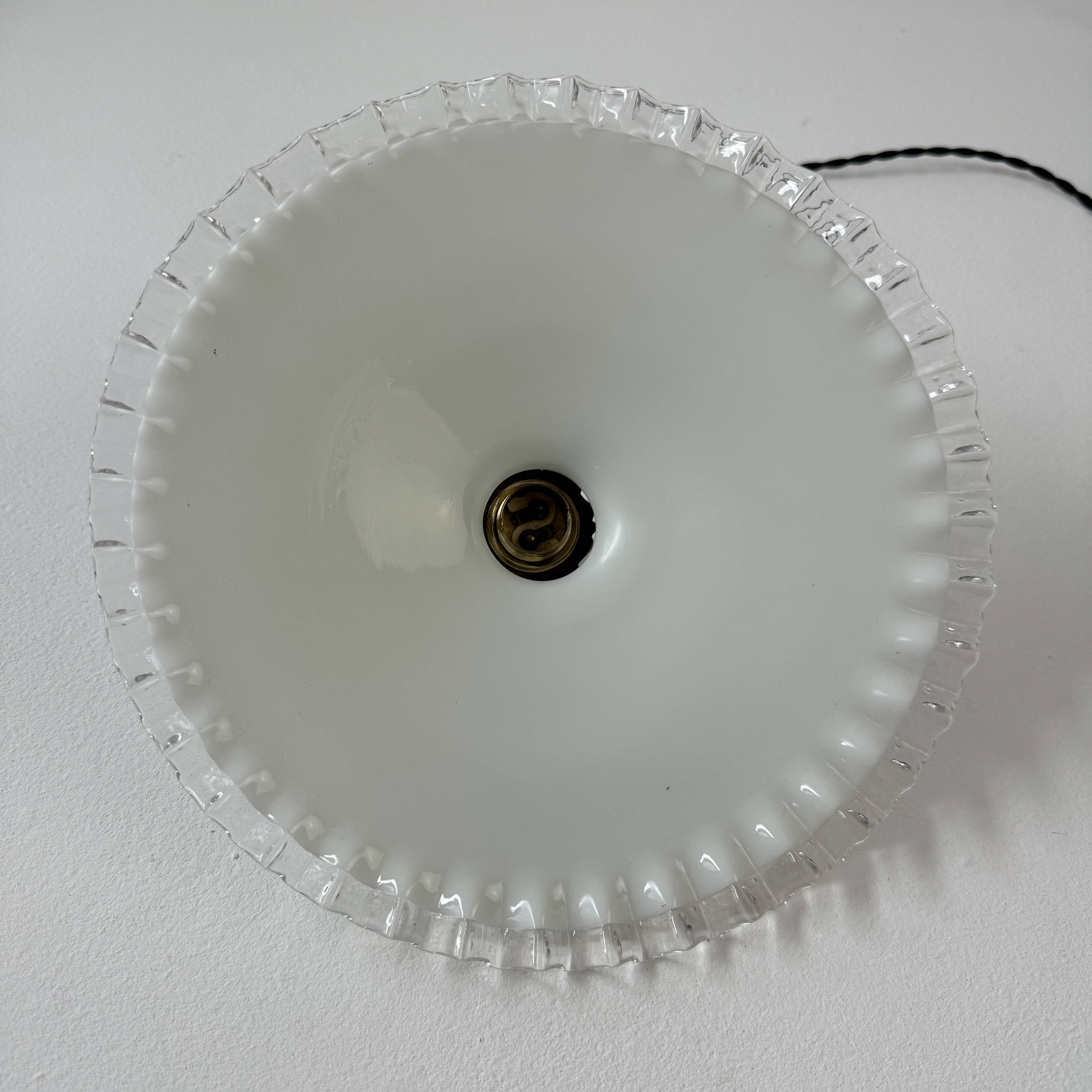 Old opaline laced suspension 26.5 cm vintage