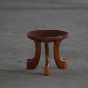 Oromo stool from mid-20th century Africa, hand-carved wood, tribal style.