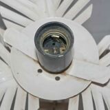 Lamp of the 70's "palm" in metal and opaline