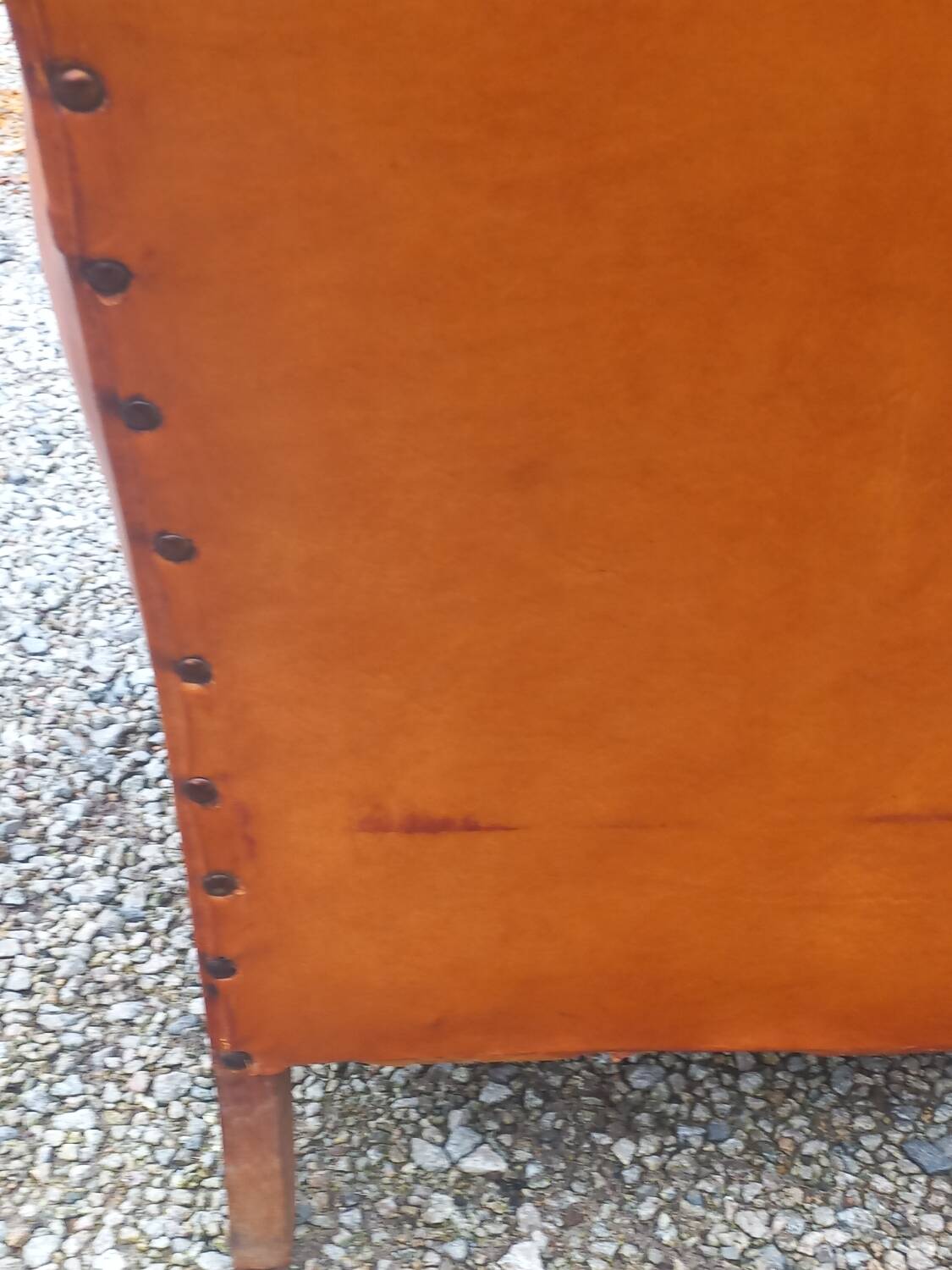 Art deco leather club chair from the 1930s