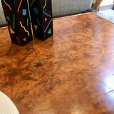 Elm magnifying glass coffee table circa 1970