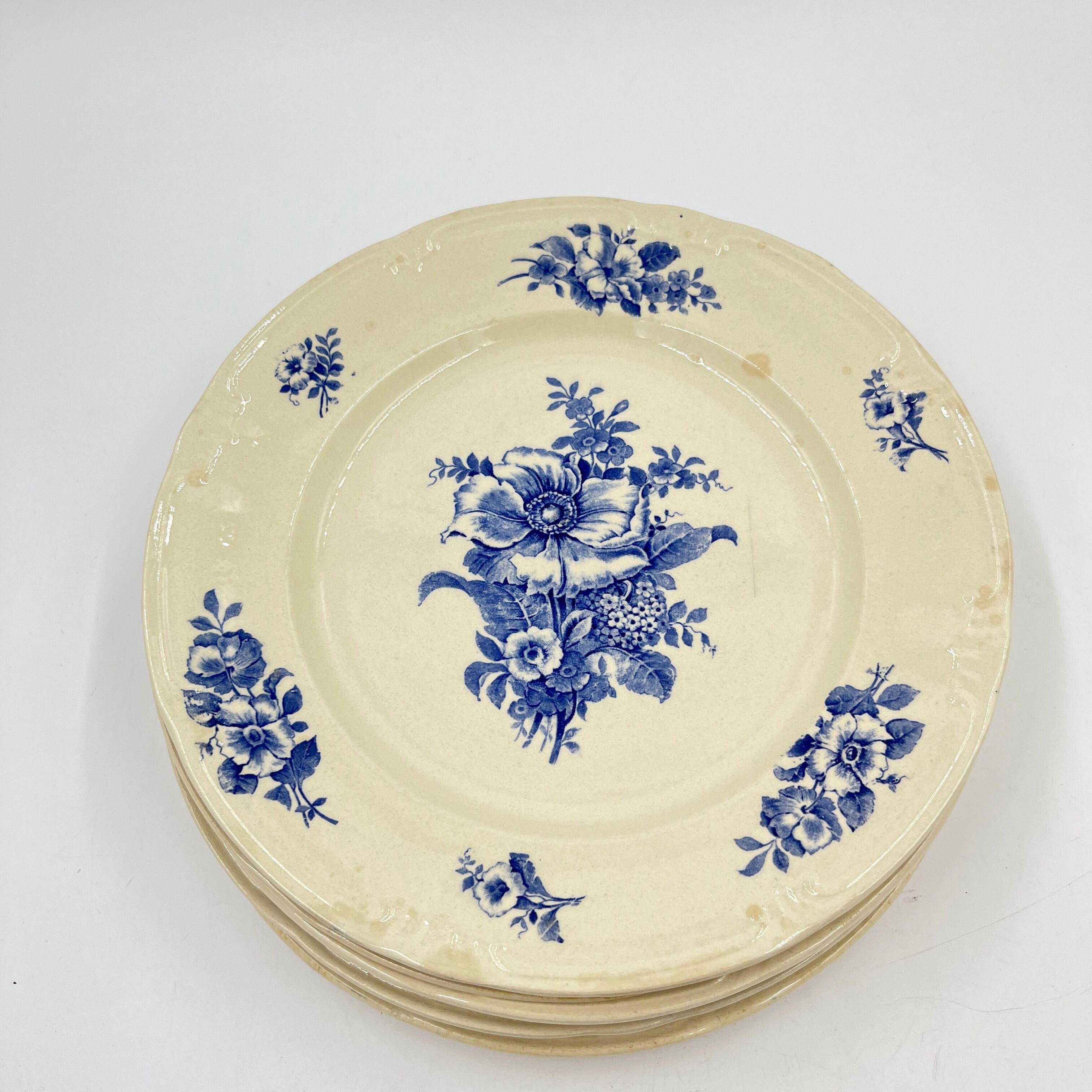Set of 20 plates Boch Frères décor Rhodia