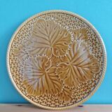 Pie dish cheese platter barbotine Gien 60s