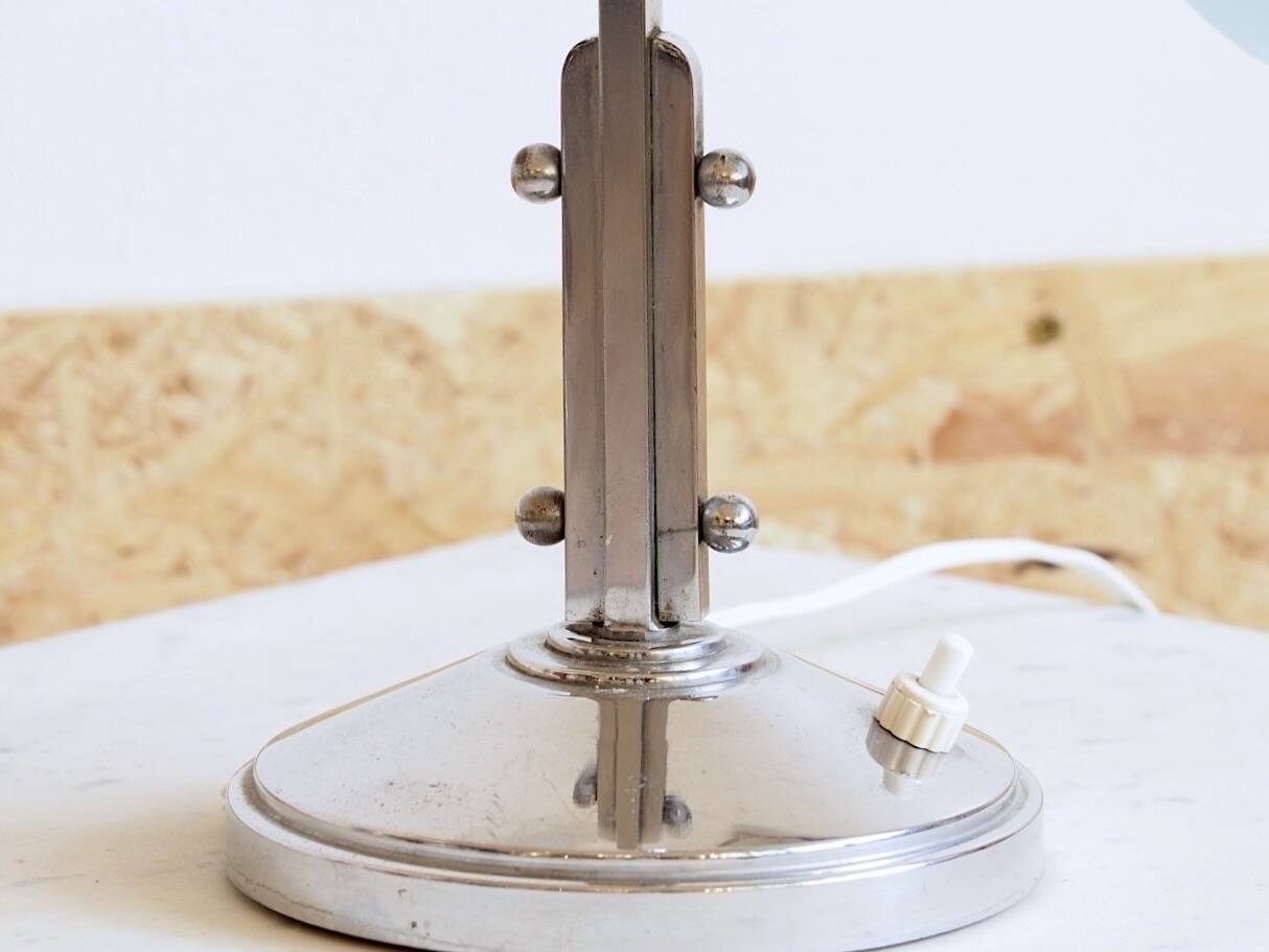 Lampe de chevet art deco/bauhaus clichy bleu