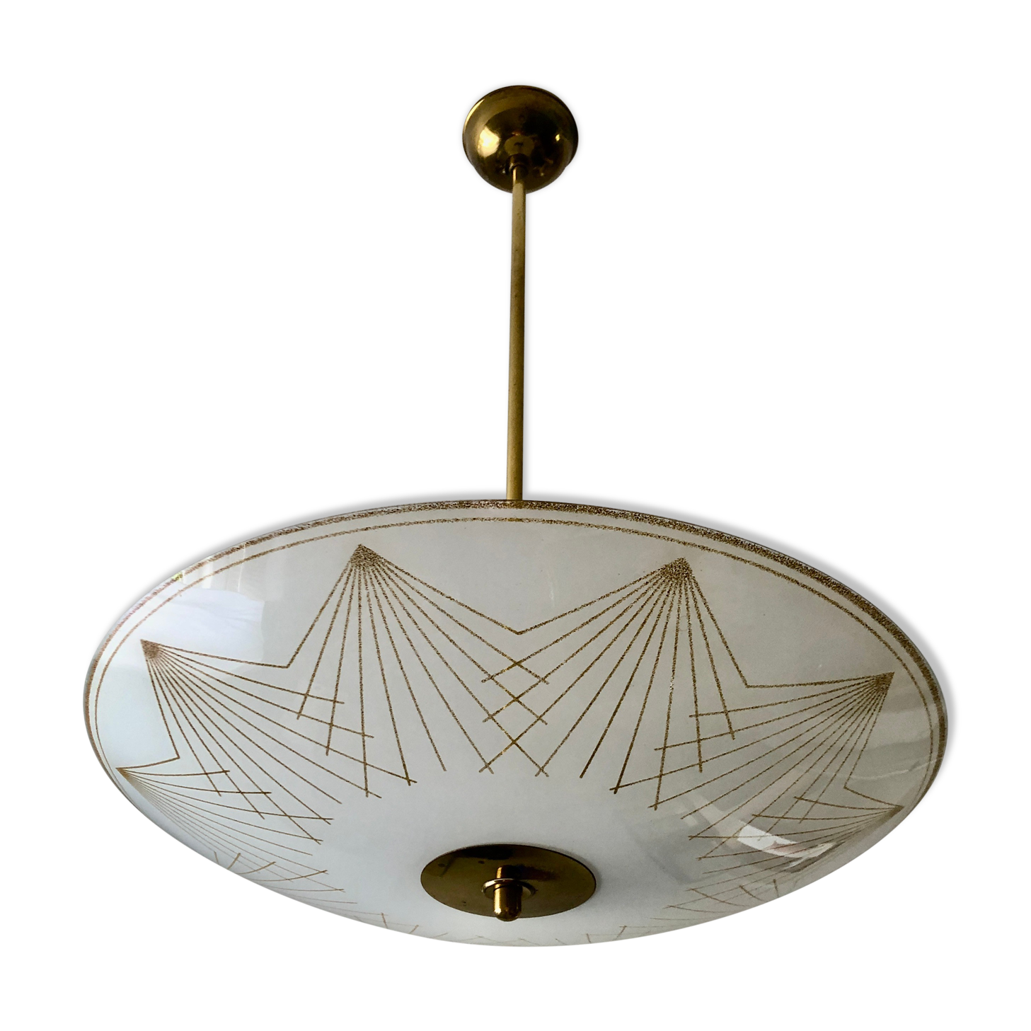 Round suspension white golden star 1950