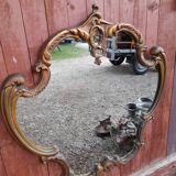 Louis XV style rock mirror in bronze  69x70cm