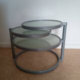 Coffee table in metal and glass, 1970s