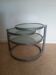 Table basse en métal et verre, années 70
