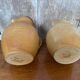 Pair antique cnp village beige & cream stoneware pitchers vintage