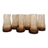 Set de 6 verres ambrés