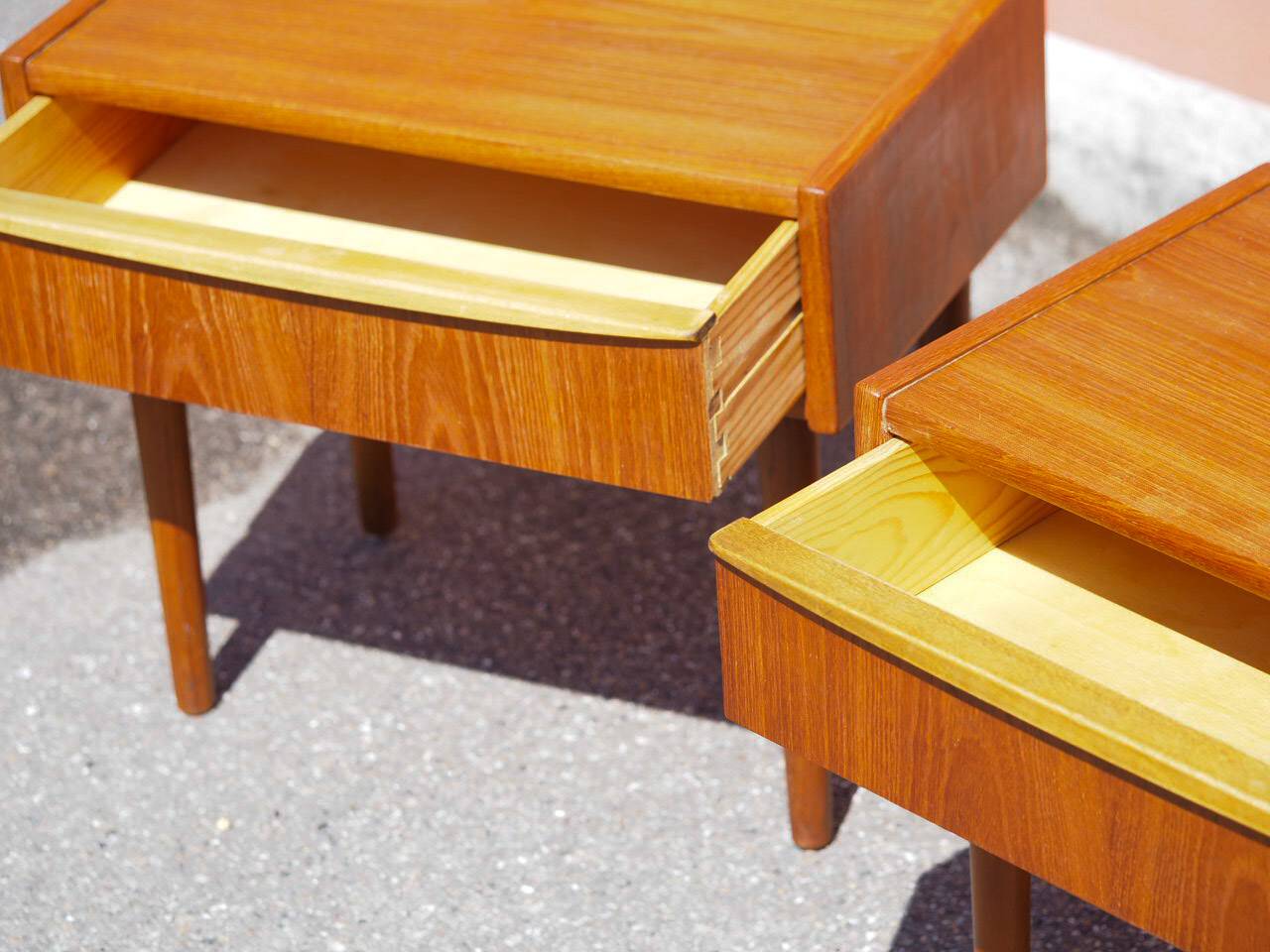 Pair of 2 Danish vintage nightstands from 1960s