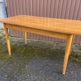 Vintage 1950s Brasserie Bistro Coffee Table Beech and Fir Brasseur Adelsh