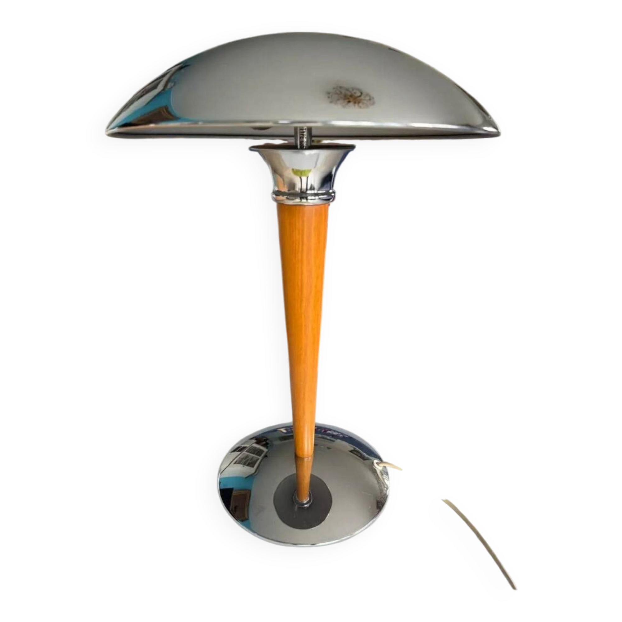 Desk lamp paquebot champignon titan lighting co 1980 chrome