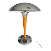 Lampe de bureau paquebot champignon titan lighting co 1980 chromée