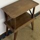 Bedside table with crossbars, vintage compass legs