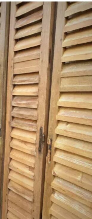 Pair of old shutters