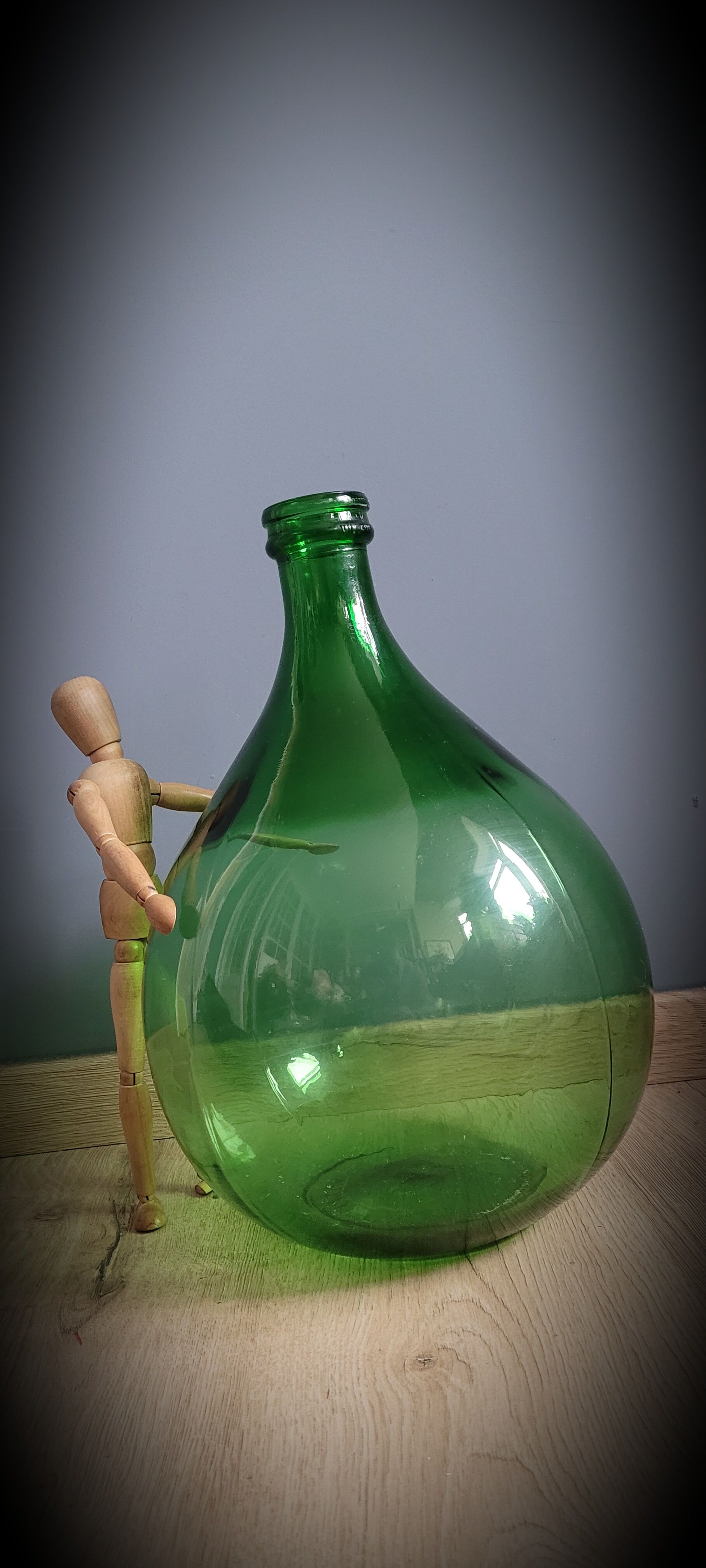 Demijohn 10L round green
