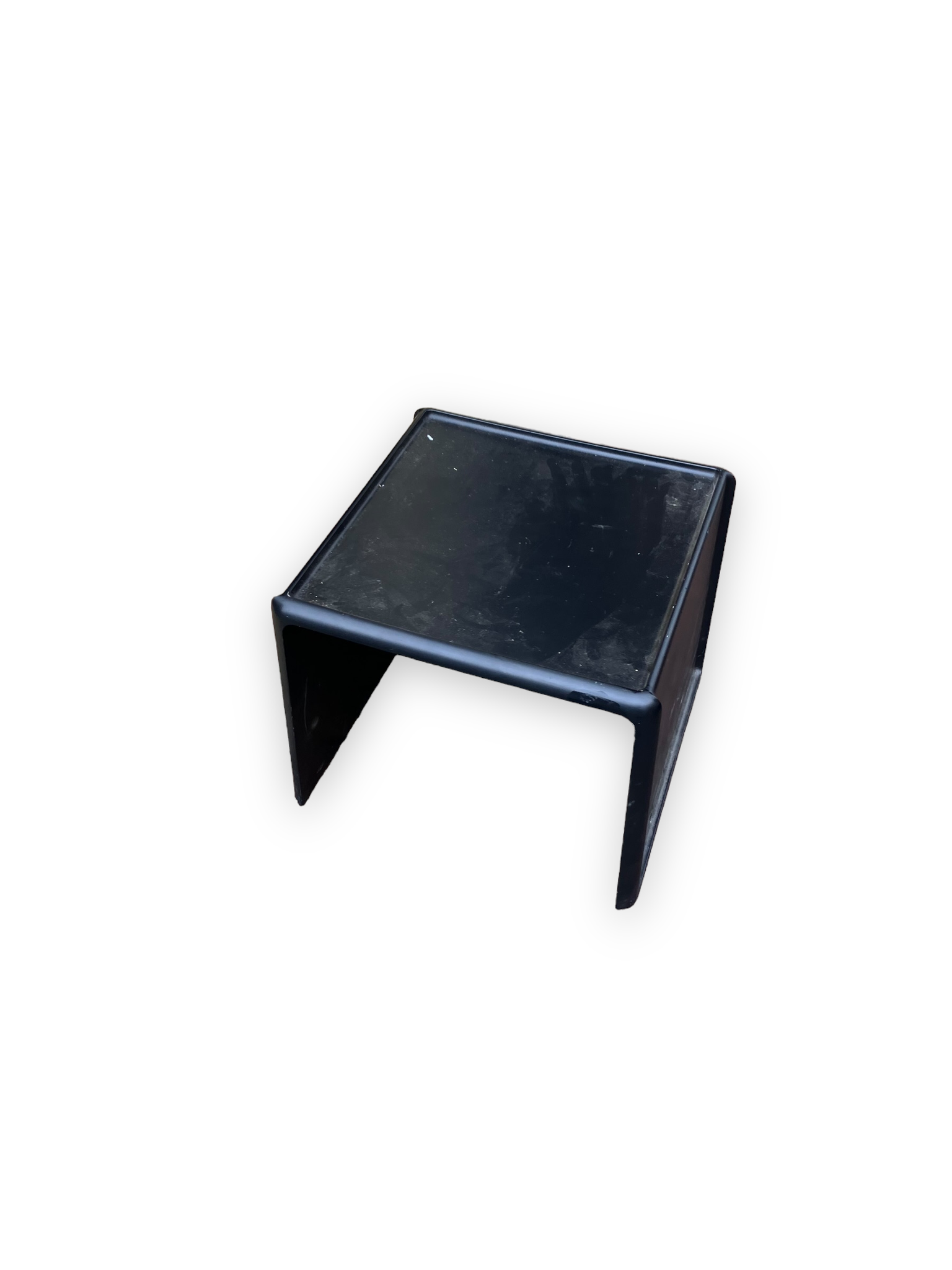 Table basse noire en bois par Peter Ghycz, Horn collection