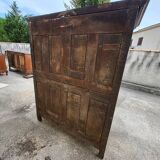 Buffet cabinet in oak with 4 doors and 1 drawer from the 18th century