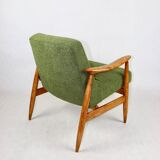 Vintage armchair GFM 300-202 design J.Kedziorek Loft 70s green boucle - 2 pieces available