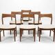 6 chaises danoises par Henning Kjaernulf en teck vintage scandinave 1960