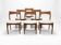 6 Danish chairs by Henning Kjaernulf in vintage Scandinavian teak from the 1960s.