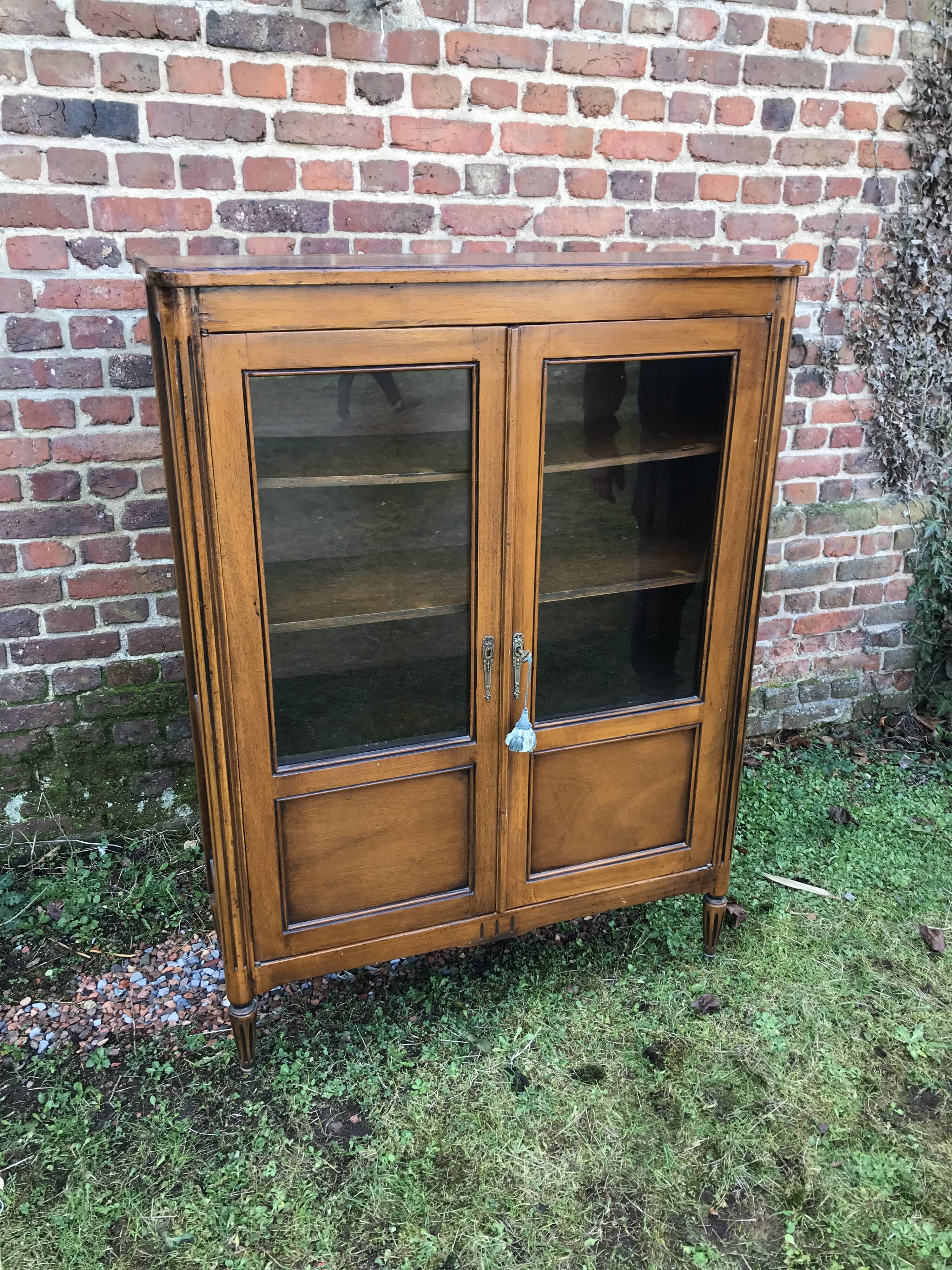 Louis XV style mahogany showcase