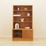 Danish ash veneer bookcase with adjustable shelves, 1970s