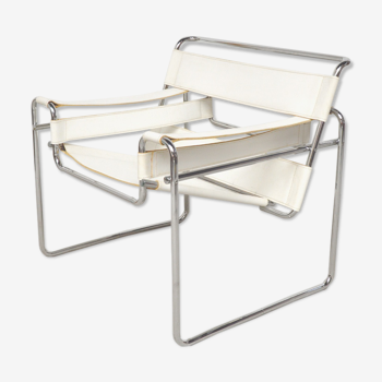 White Wassily chair by Marcel Breuer