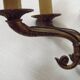 Set of 3 Bronze French Empire Style Triple Light Wall Sconces Neoclassical