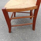 Wooden and straw nurse's chair