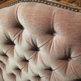 Pink velvet padded basket bed