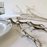 5 silver-plated knife rests in the shape of a horse. 1960s