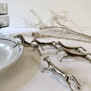 5 silver-plated knife rests in the shape of a horse. 1960s